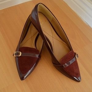 Isola Oxblood Patent & Suede Flats (Sz 8)